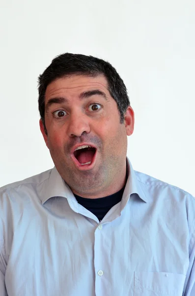 Man surprised face expression — Stock Photo, Image