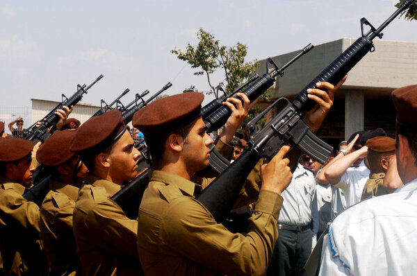 Israeli soldiers with riffles