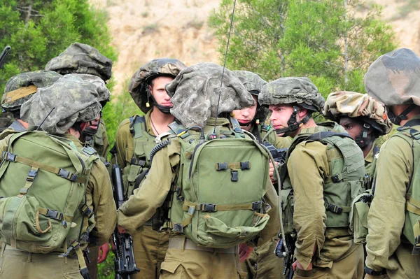 Soldados israelíes - IDF - Ejército militar israelí — Foto de Stock