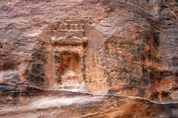 ペトラ Jordan の彫刻古代の岩 — ストック写真