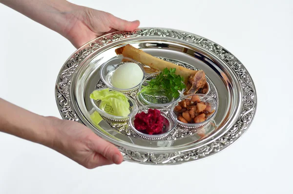 Płyta seder Pesach — Zdjęcie stockowe