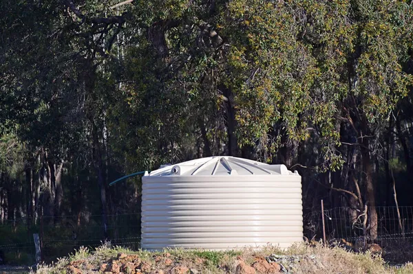 Tanque Almacenamiento Agua Lluvia Campo Agrícola Australia Occidental — Foto de Stock