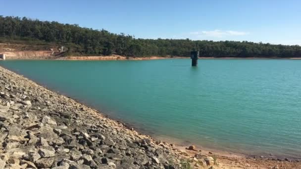 Paisaje Presa Logue Brook Lago Brockman Suroeste Australia — Vídeo de stock