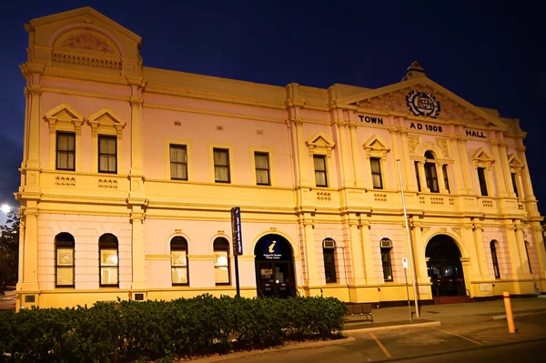 Kalgoorlie Mar 2022 Kalgoorlie Boulderská Radnice Západní Austrálie Noci Město — Stock fotografie