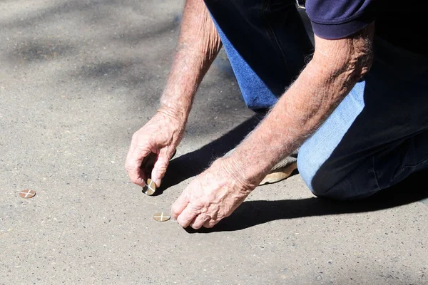 Kalgoorlie Mar 2022 Två Upp Ett Traditionellt Australiensiskt Spel Spelare — Stockfoto