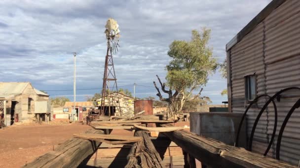 Remains Gwalia Gold Mine Ghost Town Having Been Largely Deserted — Stock Video