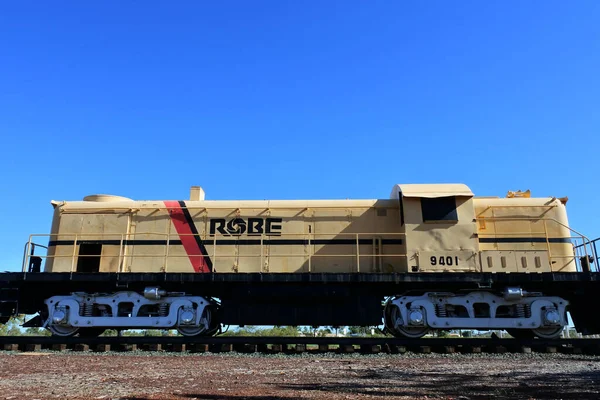 Ijzererts Trein Motor West Australië Mijnbouw Staat Goed Voor Van — Stockfoto