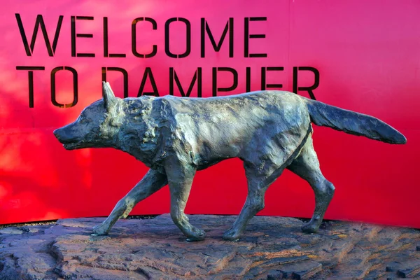 Dampier June 2022 Red Dog Sculpture Welcom Dampier Town Primarily — Photo