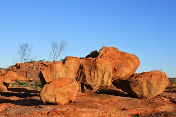 Landscape View Rare Shaped Red Rocks Outback Pilbara Region Western — Foto Stock