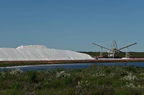Onslow June 2022 Onslow Salt Stockpile Area Onslow Salt Operation — Foto Stock