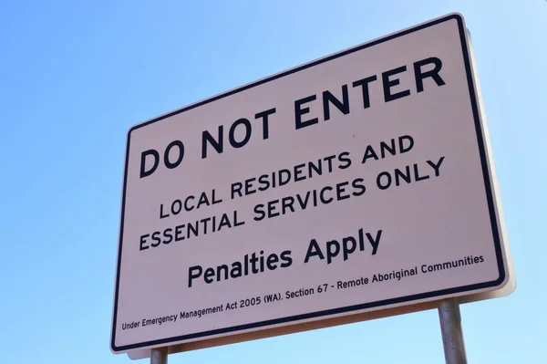 Broome July 2022 Enter Sign Traditionally Owned Aboriginal Australians Community — Stock Photo, Image