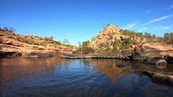 Panorama Landscape View Dalmanyi Bell Gorge Waterfall Kimberley Western Australia — Stok video
