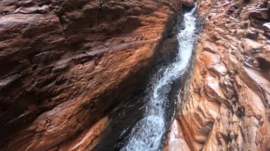 Landscape view of Spider Walk at Hancock Gorge in Karijini National Park, Pilbara region Western Australia.
