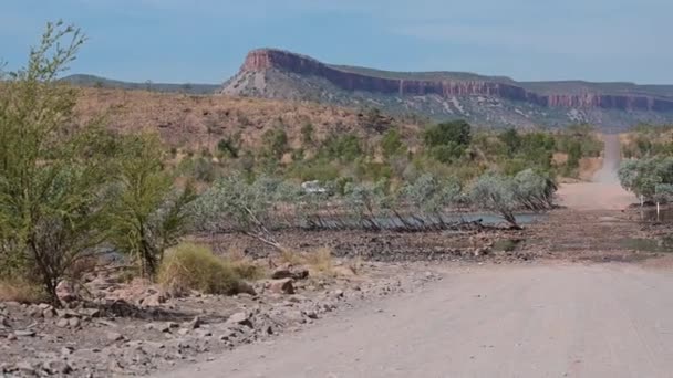 Landscape View Pentecost River Crossing Gibb River Road Kimberley Region — Stock video