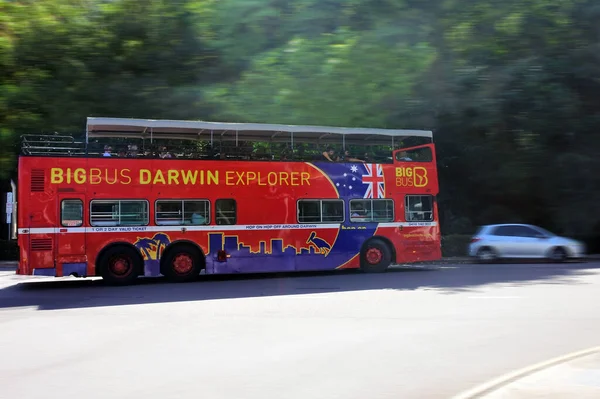 Darwin Sep 2022 Bigbus Darwin Explorer Τουρίστες Στο Πλοίο Δαρβίνος — Φωτογραφία Αρχείου