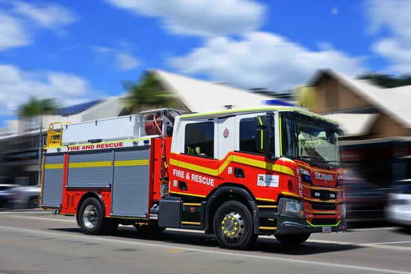 Airlie Beah Qld Oct 2022 Camión Bomberos Australiano Corriendo Escena —  Fotos de Stock