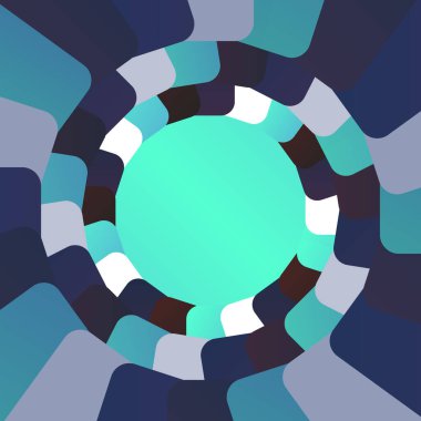 Yuvarlak huni şeklinde soyut bir arkaplan. Işık serinliği ile büyüleyici arkaplan.