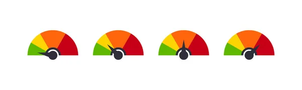 Hodnocení Spokojenosti Zákazníků Různé Emoce Umění Design Červené Zelenou Abstraktní — Stockový vektor