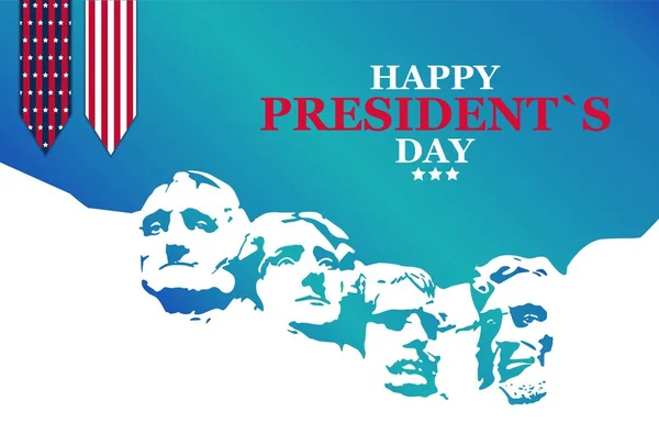 Happy President Day Design Background Usa Flag Ομοσπονδιακή Αργία Στην — Διανυσματικό Αρχείο