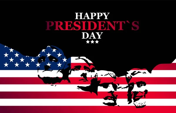 Happy President Day Design Background Usa Flag Ομοσπονδιακή Αργία Στην — Διανυσματικό Αρχείο