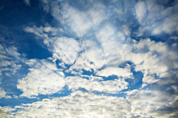 Cloudy blue sky. Good for background image
