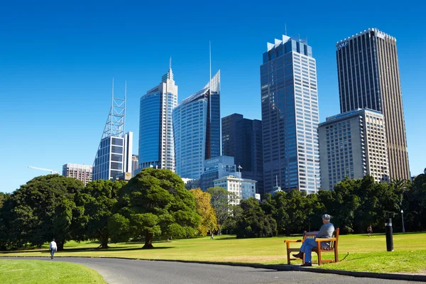 Parque e área CBD — Fotografia de Stock