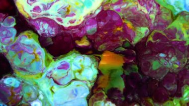 Sanatın Soyut Güzelliği Boya Patladı Renkli Fantezi Yayıldı