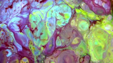 Sanatın Soyut Güzelliği Boya Patladı Renkli Fantezi Yayıldı