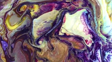 Sanatın Soyut Güzelliği Boya Patladı Renkli Fantezi Yayıldı