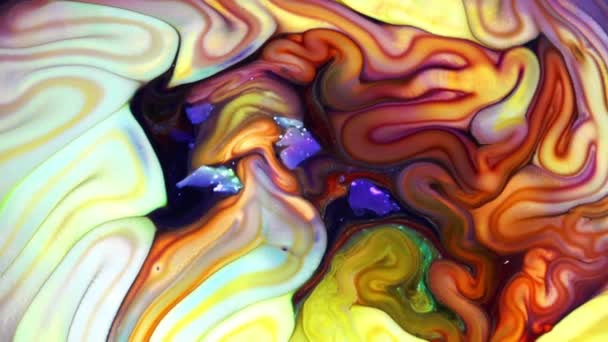 Abstract Background Psychedelic Painting Vivid Liquid Colors Texture Footage — Stock Video