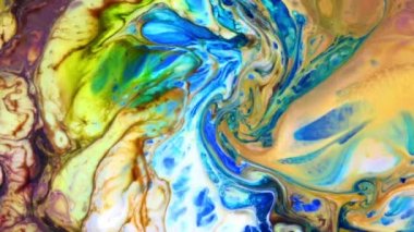 Soyut Renkli Boya Mürekkebi Patlaması Psikedelik Patlama Hareketi.