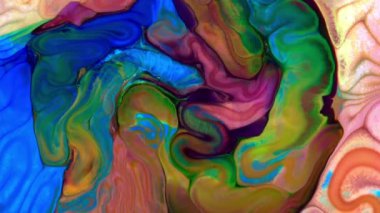 Soyut Renkli Boya Mürekkebi Patlaması Psikedelik Patlama Hareketi.