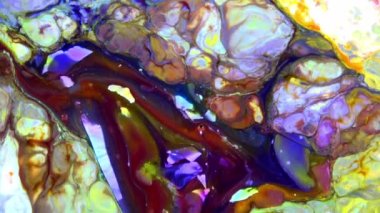 Soyut Renkli Boya Mürekkebi Patlaması Psikedelik Patlama Hareketi.