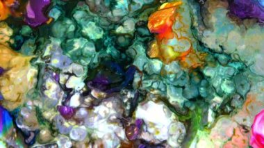 Soyut Renkli Boya Mürekkebi Patlaması Psikedelik Patlama Hareketi.