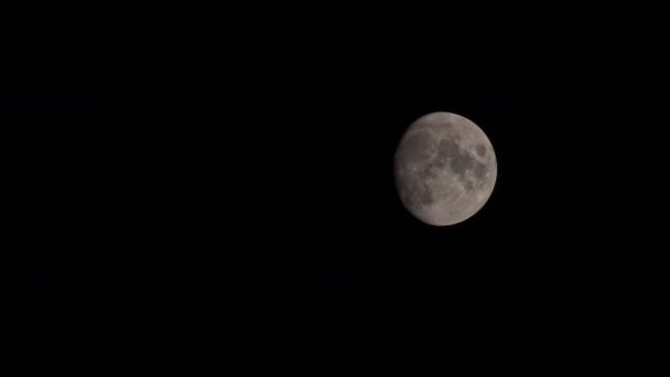 Pełnia Księżyca Ciemne Chmury Nocy — Wideo stockowe