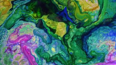 Soyut Renkli Sıvı Boya Arkaplanının Yakın Çekimi. 