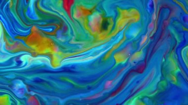 Soyut Renkli Mürekkep Sıvı Patlaması Pshychedelic Boya Patlaması Hareketi.