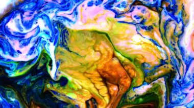 Soyut Renkli Sıvı Boya Arkaplanının Yakın Çekimi. 