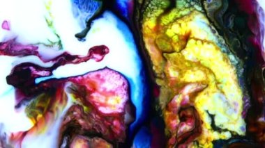 Soyut Renkli Sıvı Boya Arkaplanının Yakın Çekimi. 