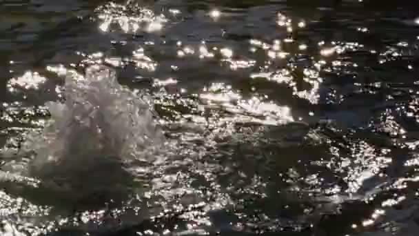 Close Weinig Water Glitter Sparkle Traag Beweging — Stockvideo