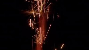 O, kızgın ateşten kıvılcımlar saçar. Yanan Soyut Ateş Işıltısı