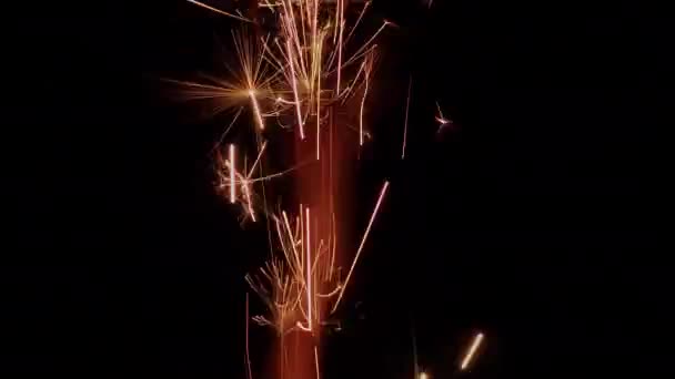 Třpytivé Jiskry Hořícího Ohně Burning Abstract Fire Sparkle — Stock video