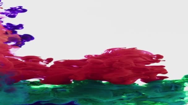 Красиво Абстрактные Фрактальные Капли Чернил Воде Распространяет Текстуру Кадры — стоковое видео