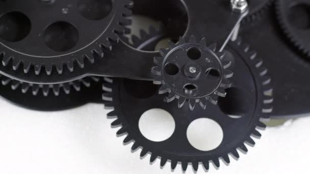 Very Nice Close Shot Cogs Gears Rotating Footage — Video Stock