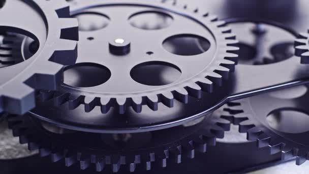 Very Nice Close Shot Cogs Gears Rotating Footage — Stock Video