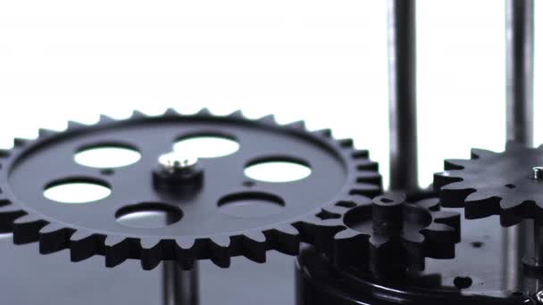 Very Nice Close Shot Cogs Gears Rotating Footage — Video Stock