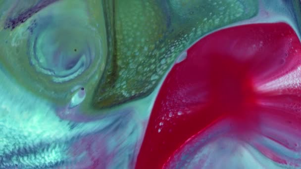 Çok Güzel Soyut Sanatın Güzelliği Mürekkep Boyası Renkli Fantezi Patlattı — Stok video