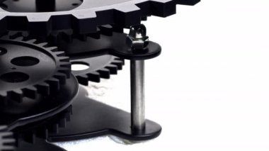 Siyah Çarklı Çalışanların Yakın Çekimi Çalışma Görüntüsü.