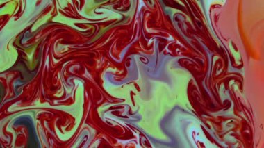 Soyut Sonsuz Renk Döngüleri ve Patlamalar Ayrıntılı Renkli Yüzey Boyaları Hipnotize Ediyor.
