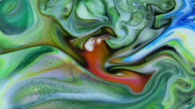 Soyut Organik Hipnotik Mürekkep Renkli Boya Yayılır